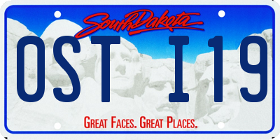 SD license plate 0STI19
