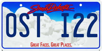 SD license plate 0STI22