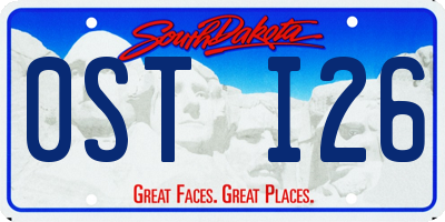 SD license plate 0STI26