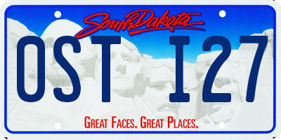 SD license plate 0STI27