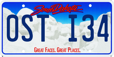SD license plate 0STI34