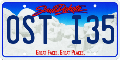 SD license plate 0STI35