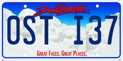 SD license plate 0STI37