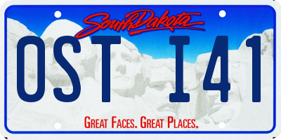 SD license plate 0STI41