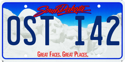 SD license plate 0STI42