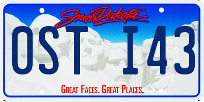 SD license plate 0STI43