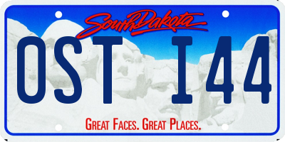 SD license plate 0STI44
