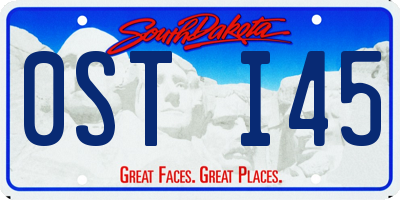 SD license plate 0STI45