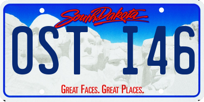 SD license plate 0STI46