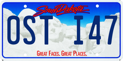 SD license plate 0STI47