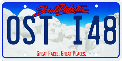 SD license plate 0STI48