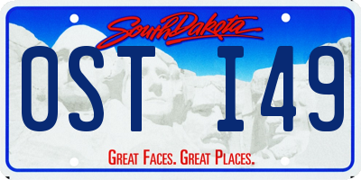 SD license plate 0STI49
