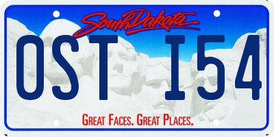 SD license plate 0STI54