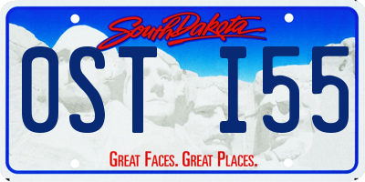 SD license plate 0STI55