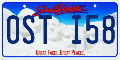 SD license plate 0STI58