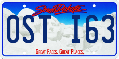 SD license plate 0STI63