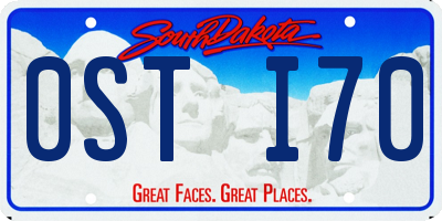 SD license plate 0STI70