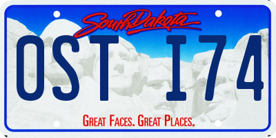 SD license plate 0STI74