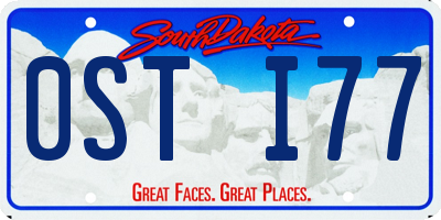 SD license plate 0STI77