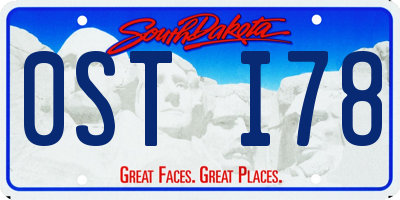 SD license plate 0STI78
