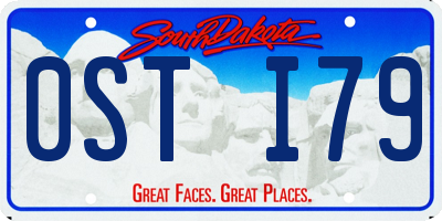 SD license plate 0STI79