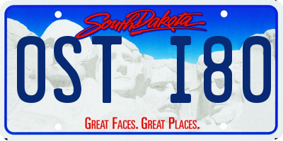 SD license plate 0STI80