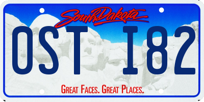 SD license plate 0STI82