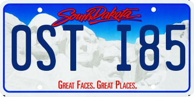 SD license plate 0STI85