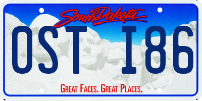 SD license plate 0STI86