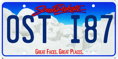 SD license plate 0STI87