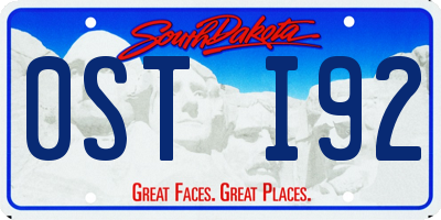 SD license plate 0STI92