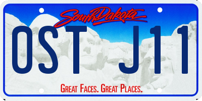 SD license plate 0STJ11