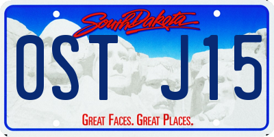 SD license plate 0STJ15