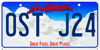 SD license plate 0STJ24