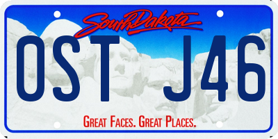SD license plate 0STJ46