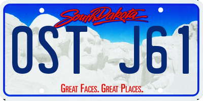 SD license plate 0STJ61