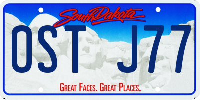 SD license plate 0STJ77