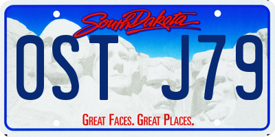 SD license plate 0STJ79