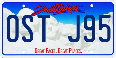 SD license plate 0STJ95