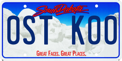 SD license plate 0STK00