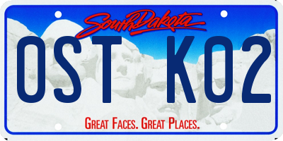 SD license plate 0STK02