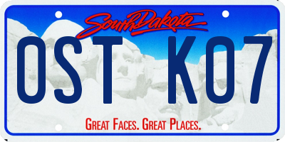 SD license plate 0STK07