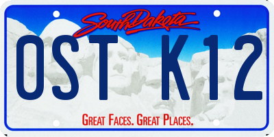 SD license plate 0STK12
