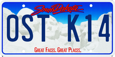 SD license plate 0STK14