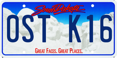 SD license plate 0STK16
