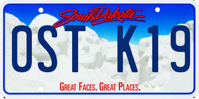 SD license plate 0STK19