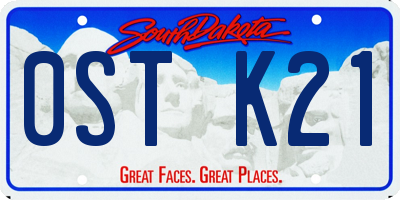 SD license plate 0STK21