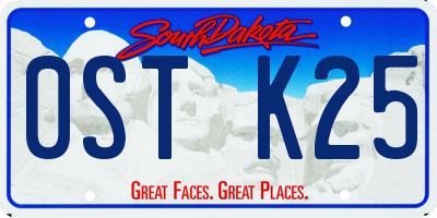 SD license plate 0STK25