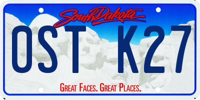 SD license plate 0STK27