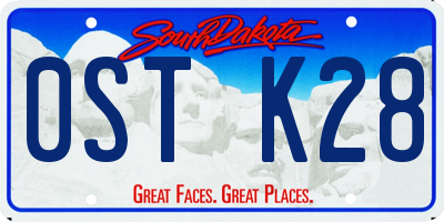 SD license plate 0STK28